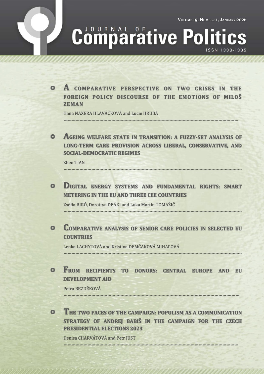 JCP Volume 19 - Number 1 - January 2026